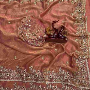 Frendy Chiffon Sequence Embroidery Saree | NC-5461