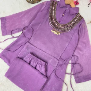 crush tissue palazzo suit set for women