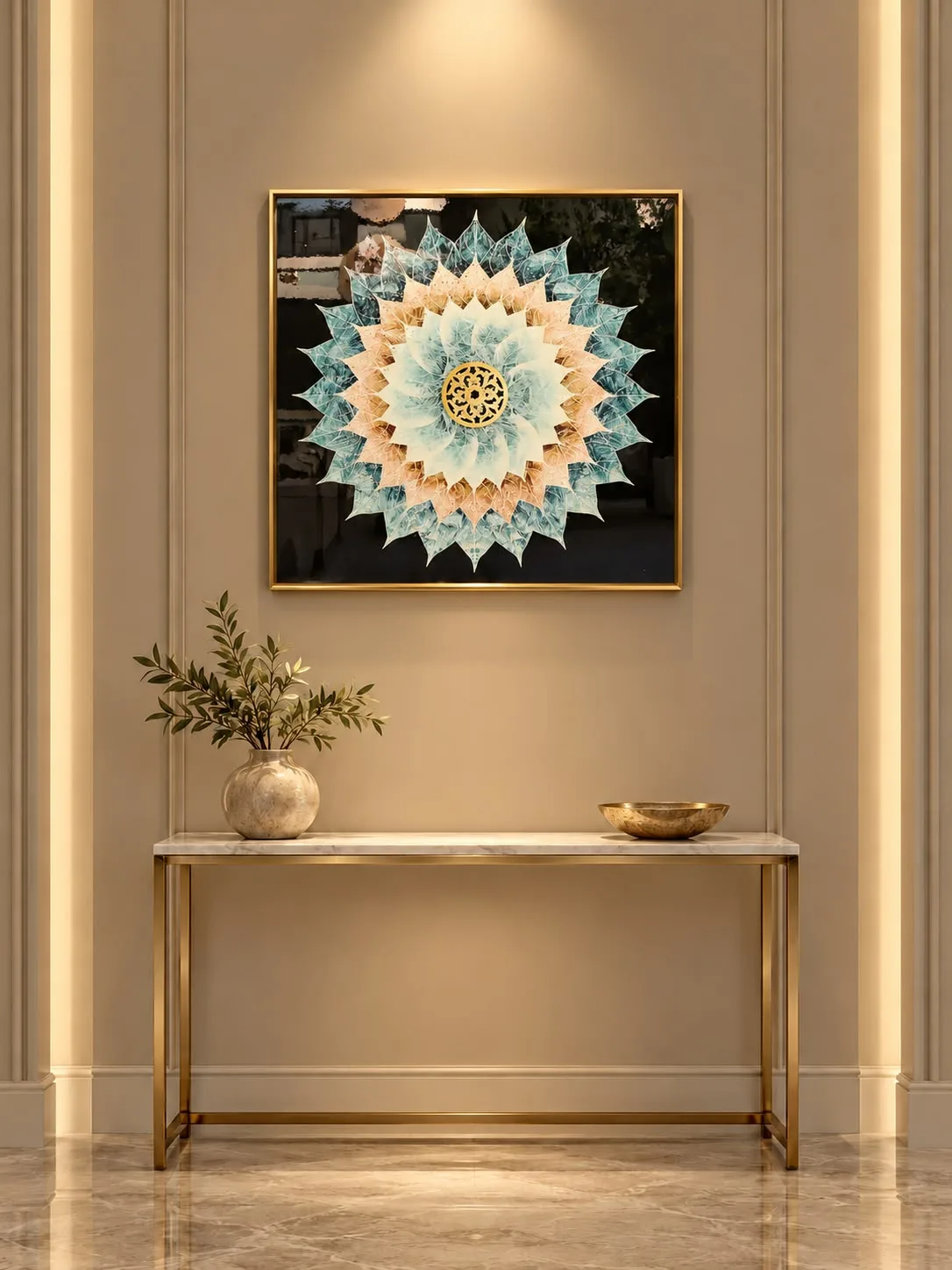 Crystal Painting with Aluminum Frame | 24x24 Inches 8 Premium 24x24 inches Crystal Painting with sturdy Aluminum Frame. Elegant wall art perfect for home and office decor. High quality crystal detailing. Crystal Painting with Aluminum Frame