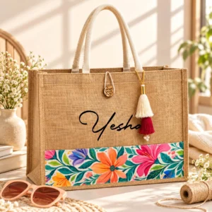 Customised Jute Bag with Tassel – Eco-Friendly Gifting