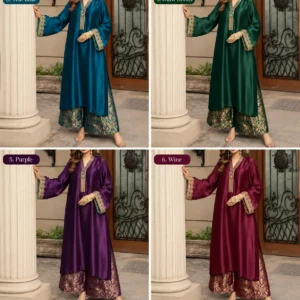 designer 2 piece silk suit for small function