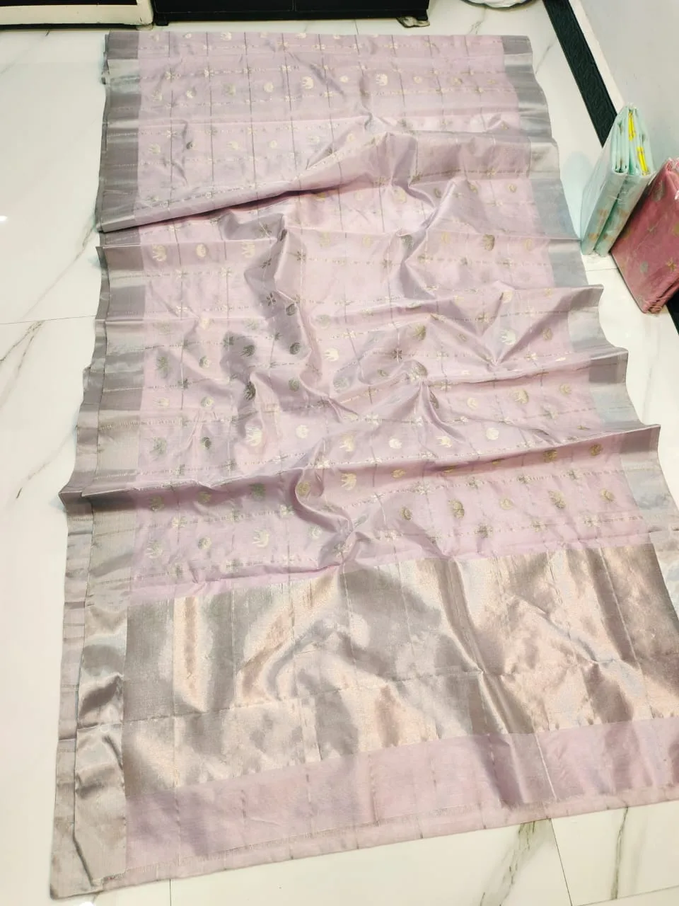 Handloom Chanderi Tissue Pattu Silk Saree | Original Pure Silk | Youteek 4 Original handloom Chanderi tissue pattu silk saree with metallic sheen, delicate zari motifs and a pure silk warp. Lightweight heritage drape for festive and formal wear. handloom chanderi tissue pattu silk saree