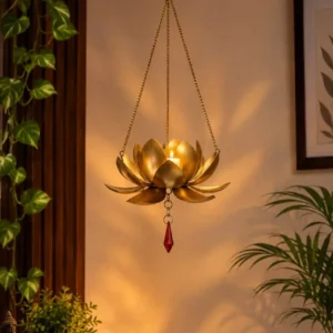 hanging lotus urli set of 4