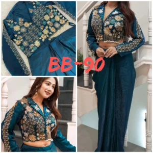 Indo-Western Dhoti and Blouse Set