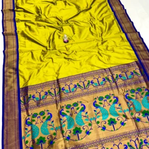 mayuri zhumka kadiyal paithani saree