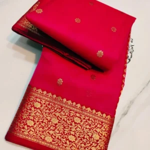 pink bridal chanderi katan silk saree
