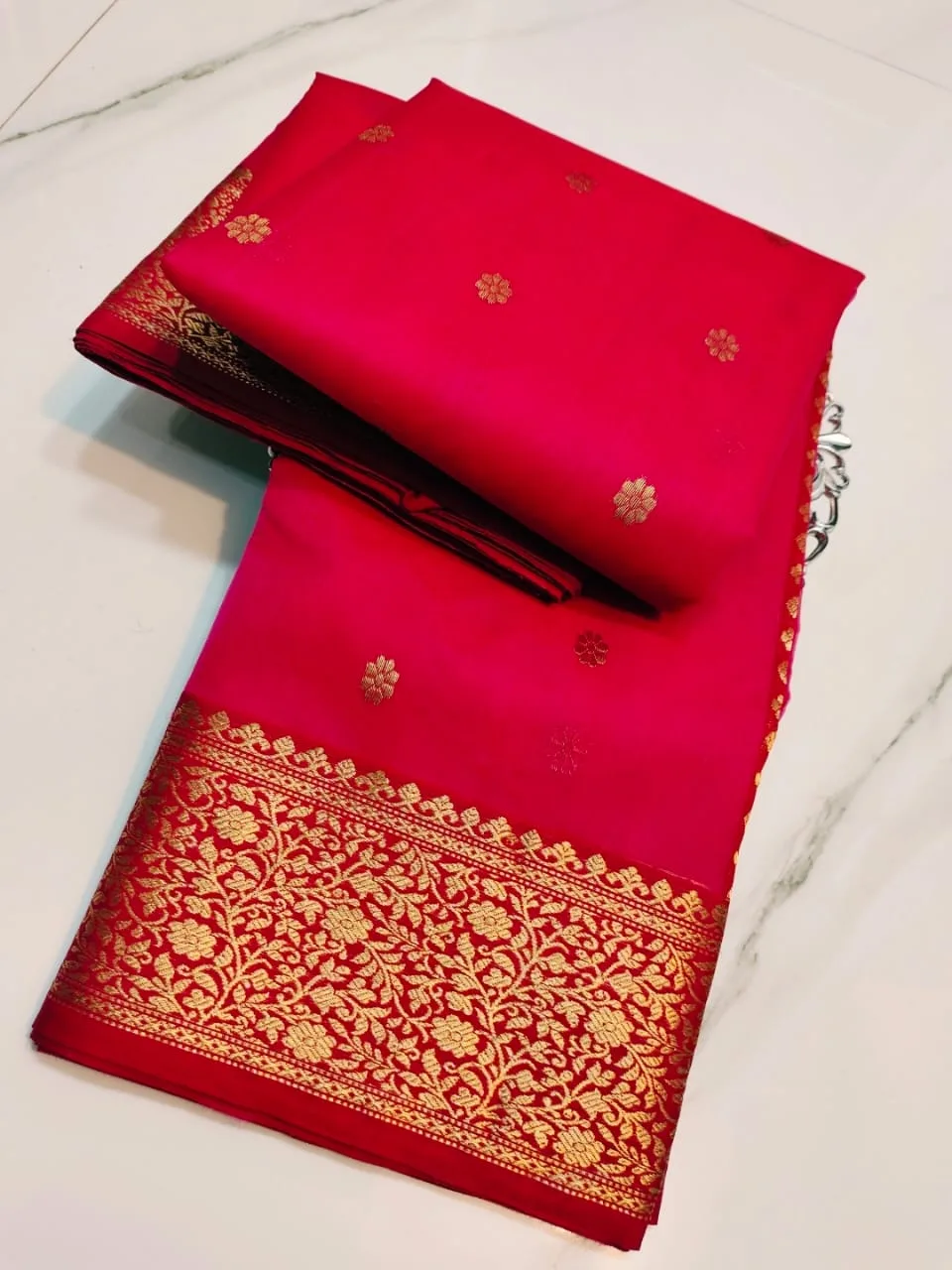Pink Bridal Chanderi Katan Silk Saree | Original Handloom | Youteek 1 Original pink bridal handloom Chanderi katan silk saree in pure silk with elegant zari work. Light heritage drape for wedding ceremonies. Free shipping across India. pink bridal chanderi katan silk saree