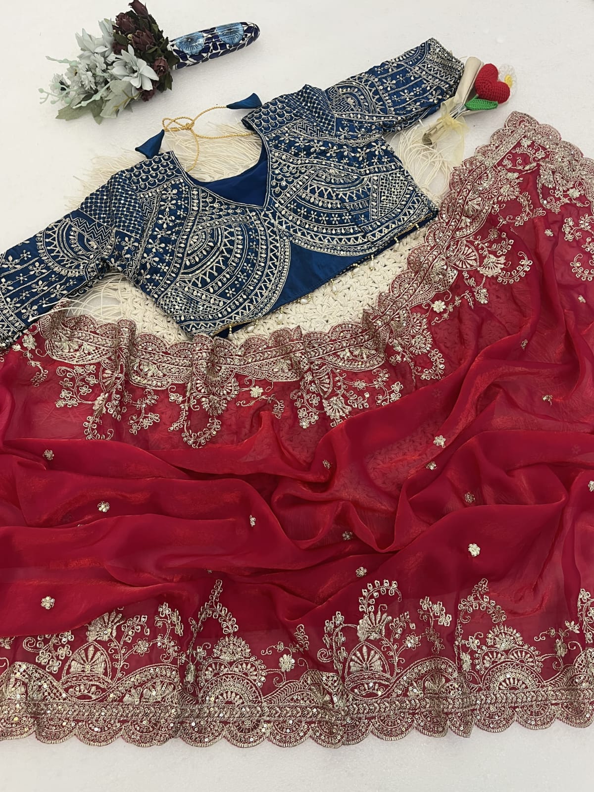 Pranjal Satin Saree | Buy Online at Youteek 1 Exquisite Pranjal Satin Saree crafted from luxury Soft Fendy Satin with 3mm Sequence Work Border & All Over Saree Jhal with Embroidery. Paired with Fully Stitched Embroidery Work Blouse with Fancy Lace & Latkan (Up to 42""). Boutique quality guaranteed. Pranjal Satin Saree