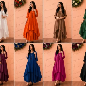 pure cotton double layer dress