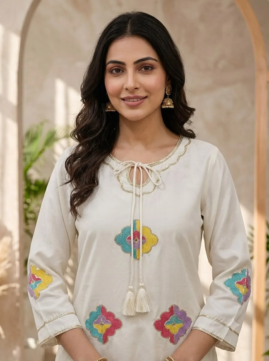Pure Crepe Silk Farshi Salwar Suit with Dupatta | Youteek 2 Pure crepe silk farshi salwar suit with sequence embroidery kurti, free-size farshi salwar and crepe silk dupatta. Top height 36 inches, sizes M to XXL. Salwar 40 inches. Weight about 700 grams. Ready to dispatch. pure crepe silk farshi salwar suit
