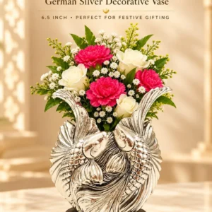 Royal Peacock German Silver Flower Vase