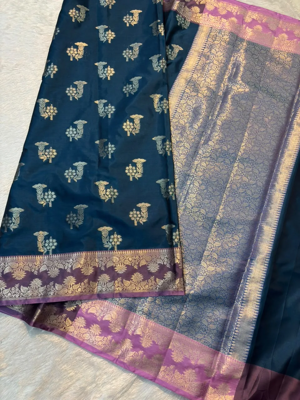 Semi Katan Soft Silk Saree Banarasi Weaving | Youteek 3 Premium semi katan soft silk saree with beautiful Banarasi weaving. Soft and comfortable for daily wear, parties and festivals. Stock available. Wholesale and retail. semi katan soft silk saree banarasi weaving