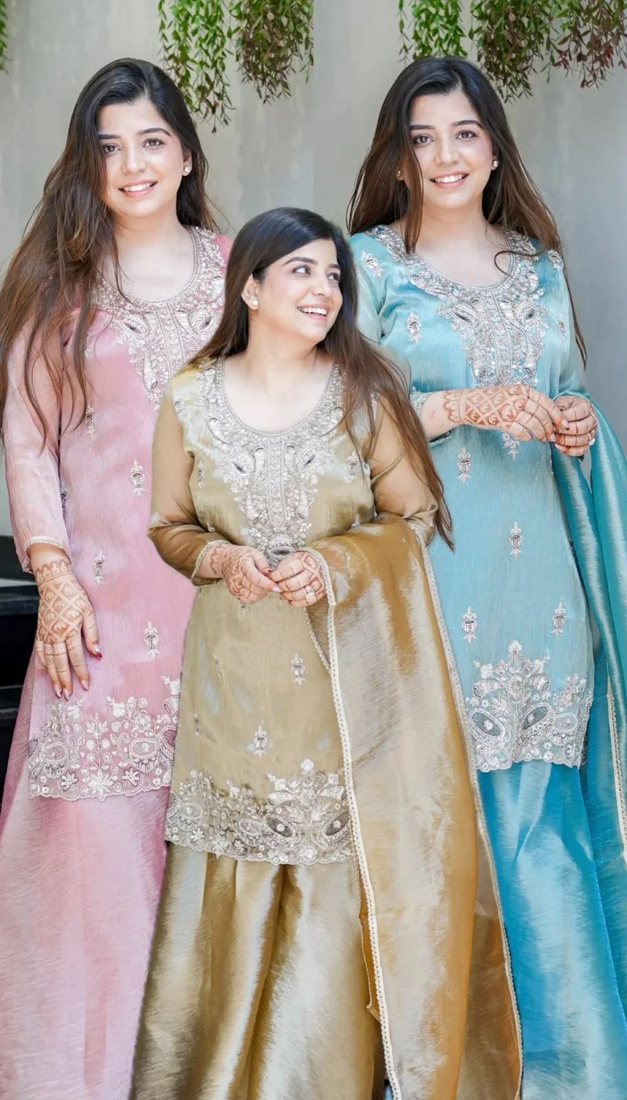 Sequence Work Silk Pant Suit Ready to Wear | Youteek 4 New ready-made sequence work silk pant suit in pure silky silk. Heavy embroidery sequence work with full sleeve. Fully stitched M to XXL, top 40 inches, flair bottom 39-40 inches, silk dupatta with lace. Weight 800 gm. sequence work silk pant suit ready to wear