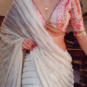 Soft Georgette Sequence Designer Saree