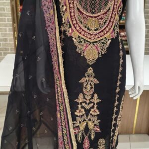 Soft Organza Semi Stitched Suit