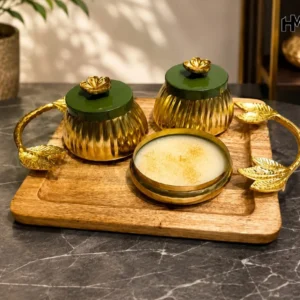Tray Plus Wax Bowl Jars Hamper